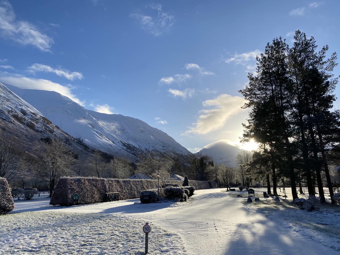 Very peaceful and wintery on the campsite right now!