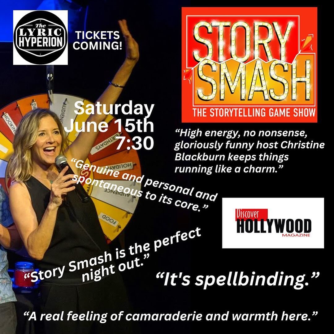 Story Smash tickets for June 15 at @lyrichyperion are up now!!! @storysmash is the funniest game show in LA! Buy tickets now and buy a lot! Link in the bio above. #StorySmash #SpinWheel #FunniestShowLA #Hilarious