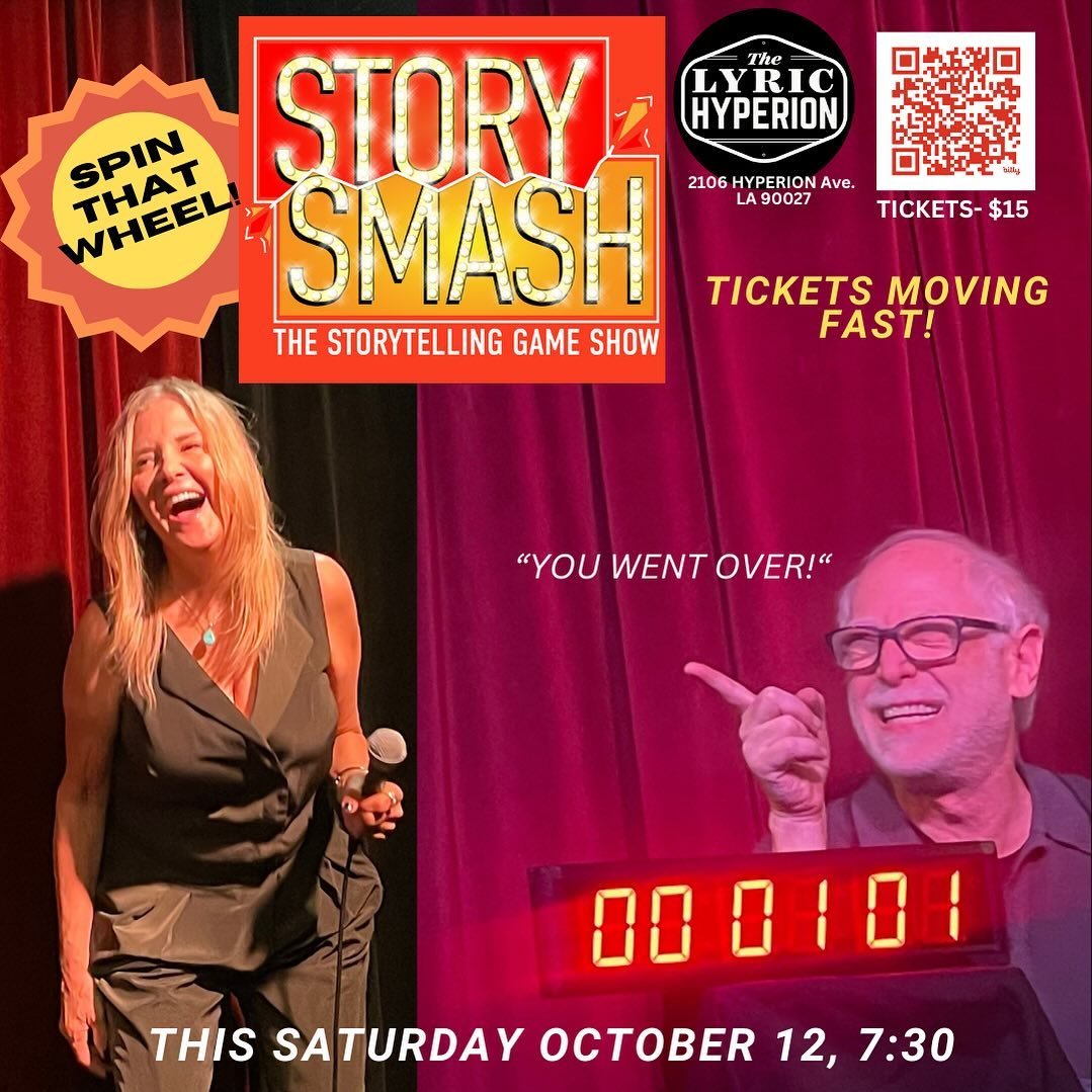 It&rsquo;s coming&hellip;Saturday is Story Smash!! @lyrichyperion See you there for the funniest show in Los Angeles with expert judges @dannyzuker @prettysexyhag @blainecapatch #Gameshow #Storytelling #Comedy #Hilarious #Criticism #SpinThatWheel @st