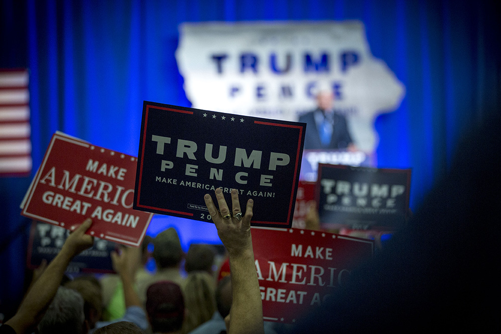 Mike Pence Rally at Giese Manufacturing. Dubuque, Iowa.