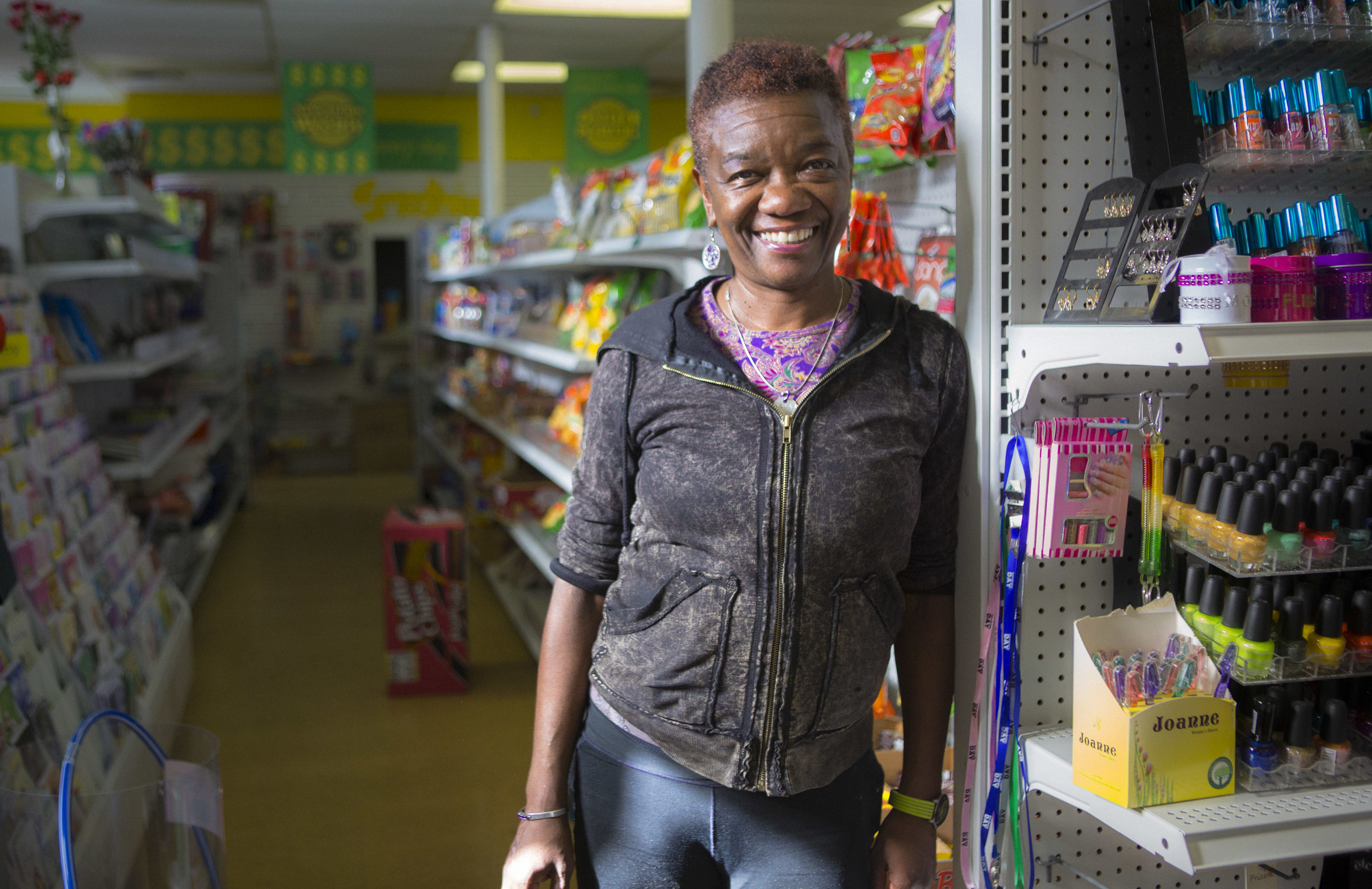KATHY, THE SHOPKEEPER &nbsp; // &nbsp;Flint, Michigan“I was for Hillary the first time she ran against Barack… I think she’s qualified, first and foremost, and I want to see how a woman would run the country.”The sign outside the Healthy Dollar in D…