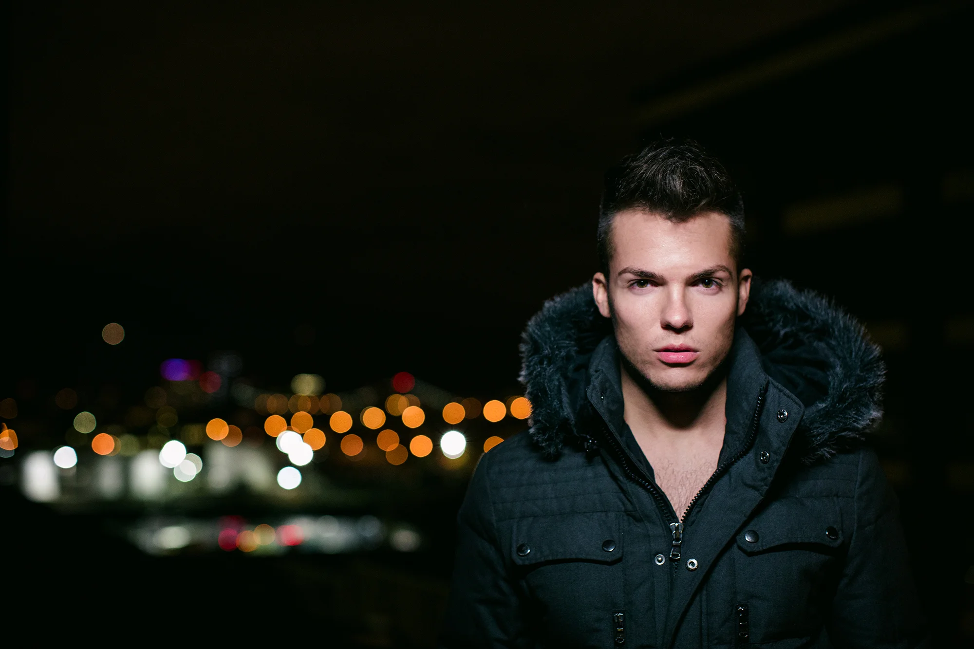 Cold rooftop of NYC Canon 5D MkIII 50mm 1.2 / Westcott Icelight