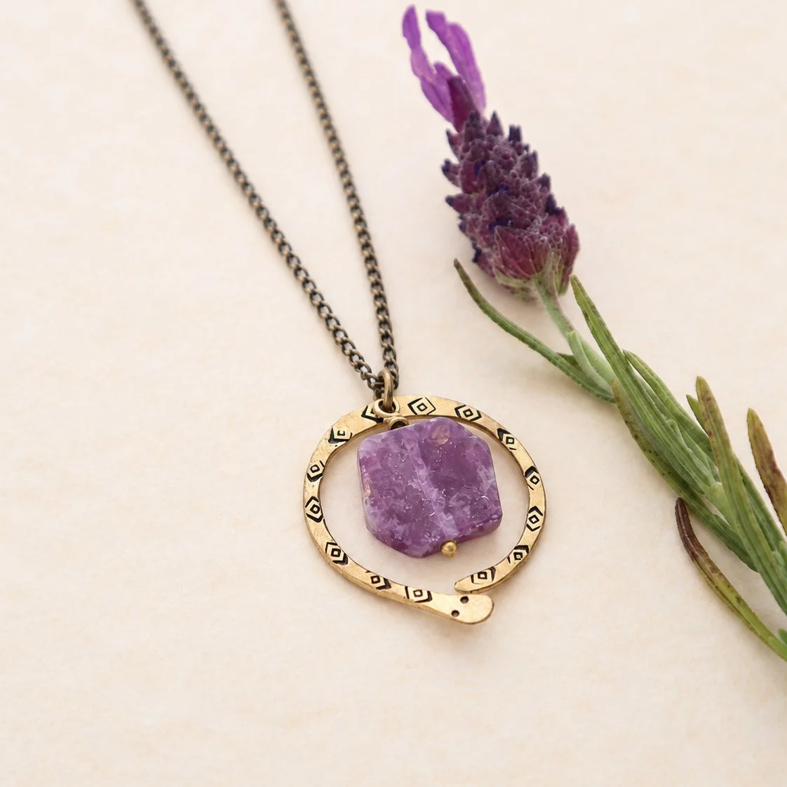Purple Quartz Snake Necklace 3.jpg