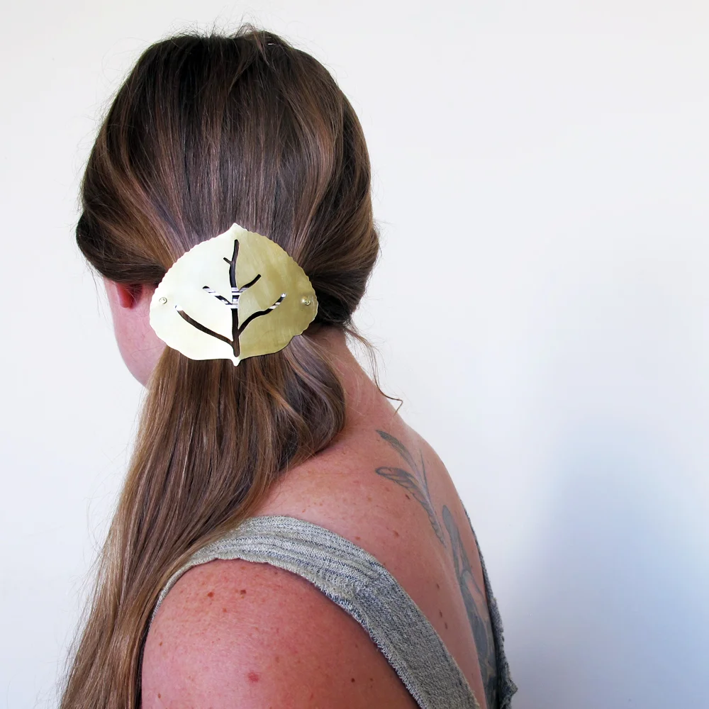 AspenLeafHairClipWORN.jpg