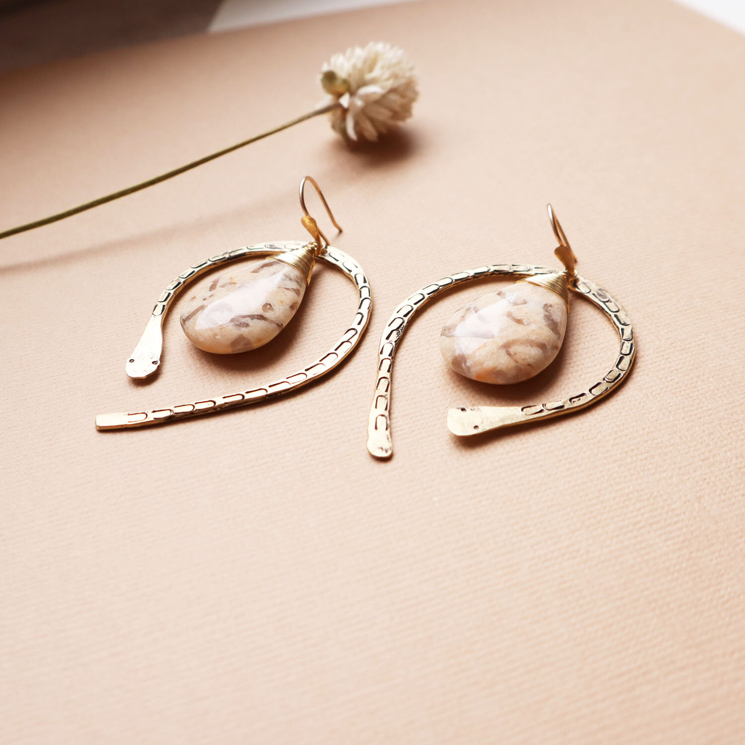 Snake Skin Jasper Earrings Snake Skin Jasper Dangle Earrings Natural Snake Skin Teardrop Earrings Gemstone Earrings Statement Earrings