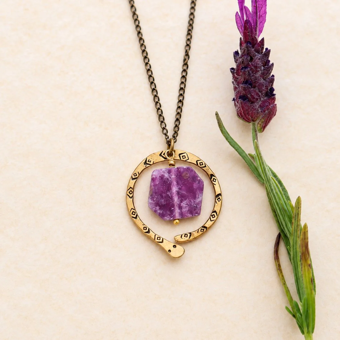 Purple Quartz Snake Necklace 1.jpg