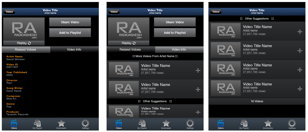 Created Entire Video Entertainment app, 100% custom coded and designed