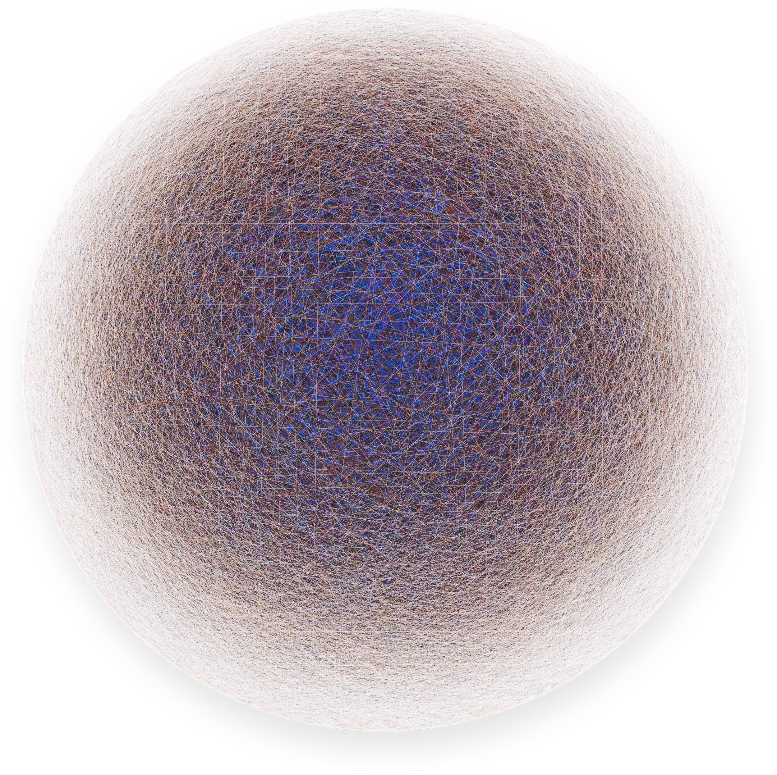 #2171 “Screen” 44.5 round by 5 inches deep thread over wood and plaster frame with paint and nails (front) copy.png