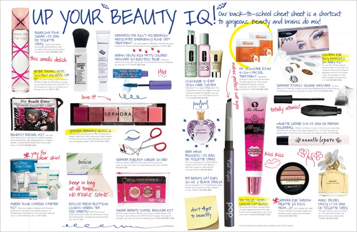 client: Sephora back-to-school mailer (inside)