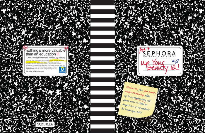 client: Sephora back-to-school mailer (front and back)