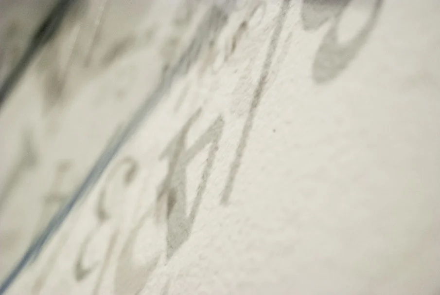 Acrylic edge and text shadows.