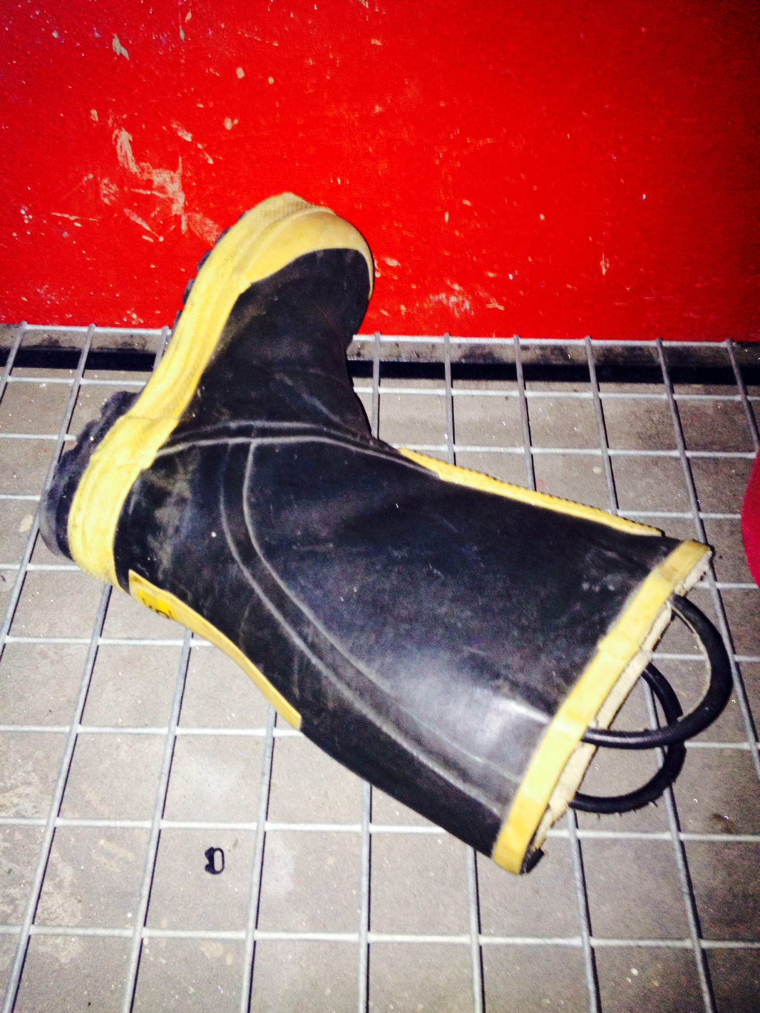 The Fireman's Boot that saved the camera shot with my iPhone. 