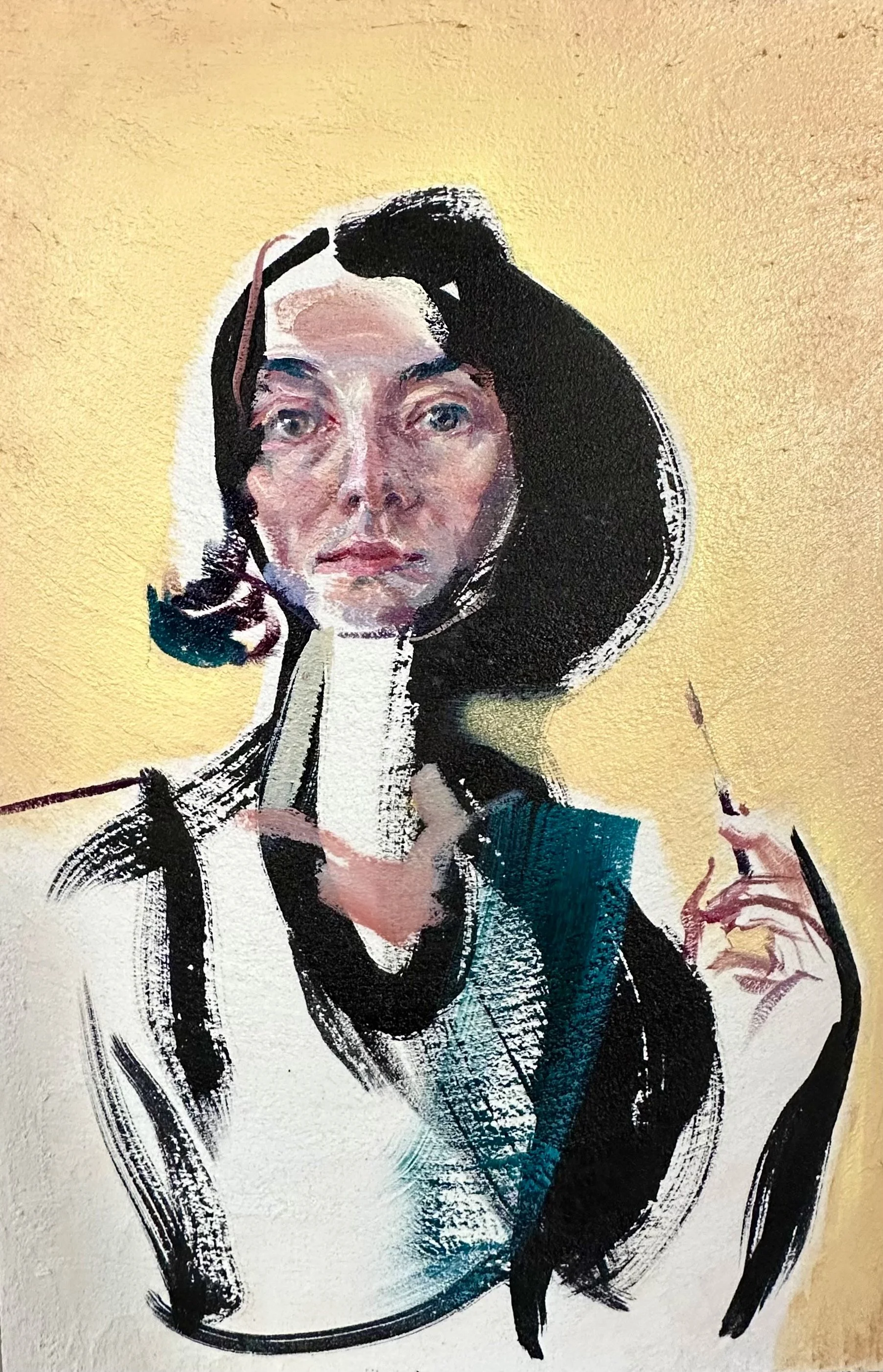 Autoportrait au pinceau