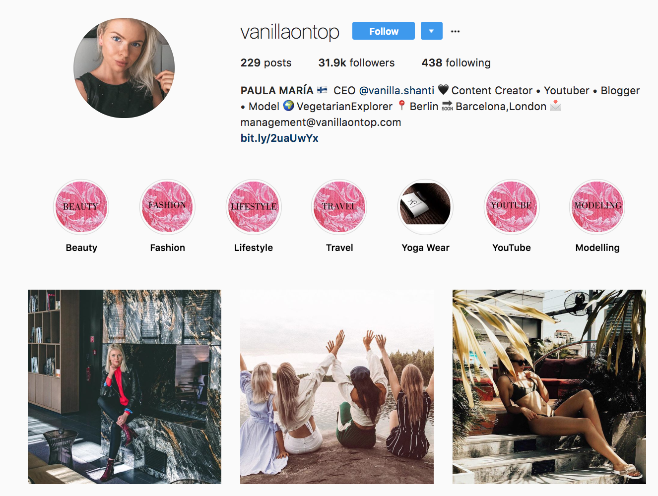 Paula Potry, Best instagram bio