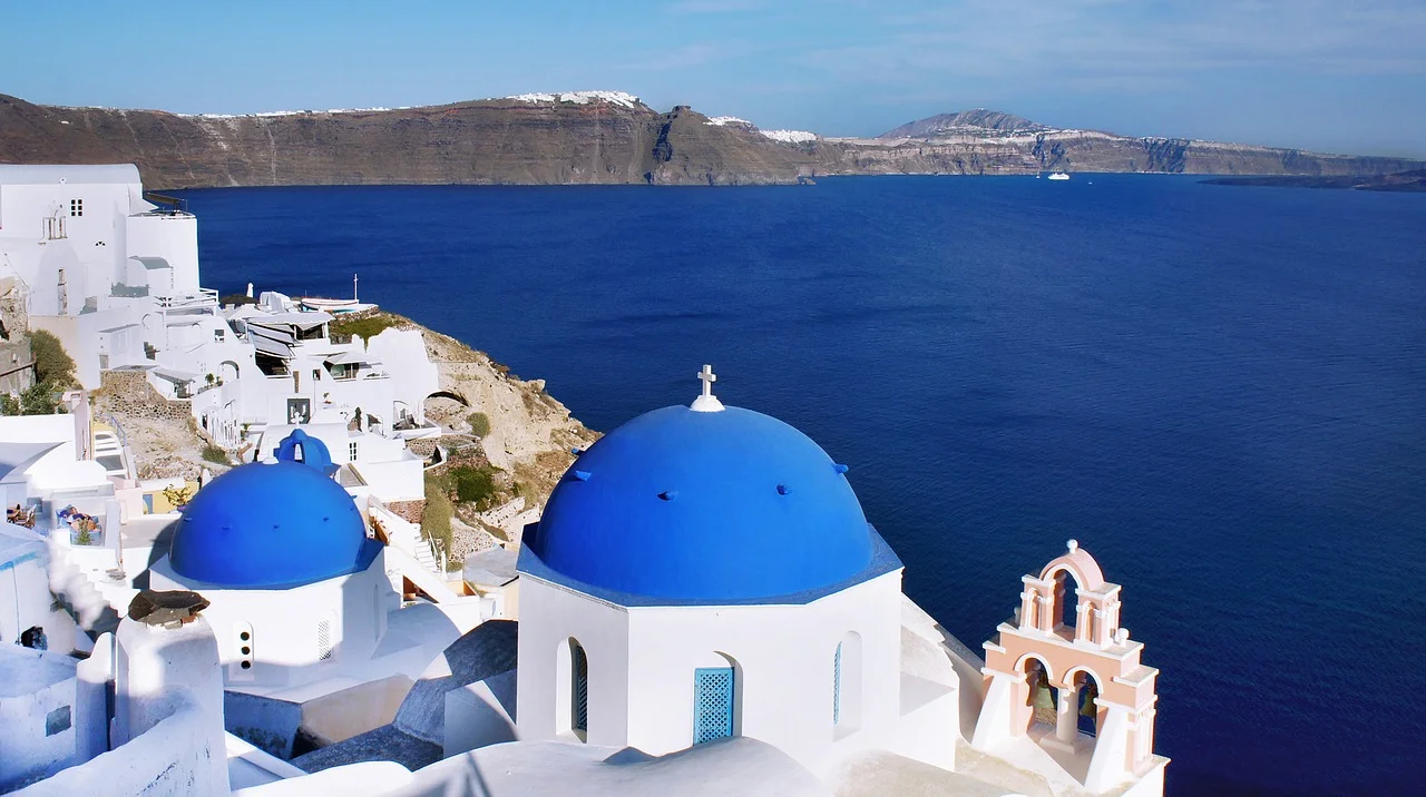 Santorini Greece Blue Fira Vacations Oia Dome