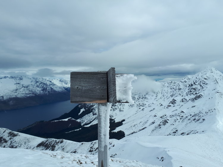 Bowen Peak with the icy post pointing to Ben Lomond on the right.