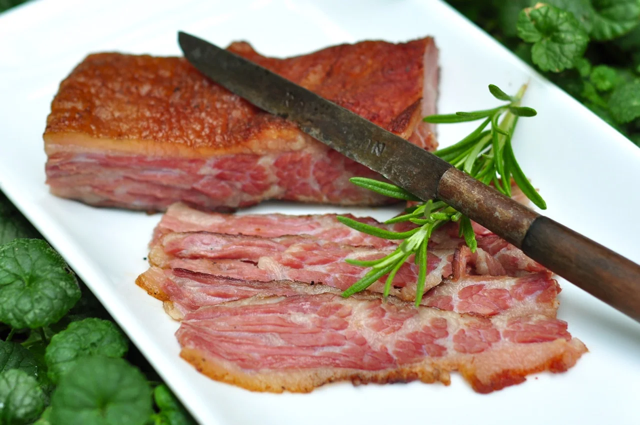 Dry-cured Beef Bacon