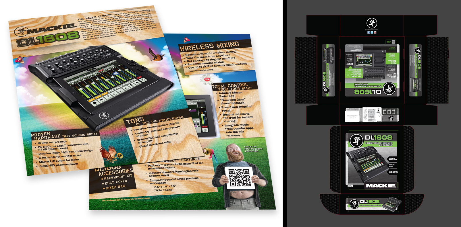 Mackie - DL ad and packaging