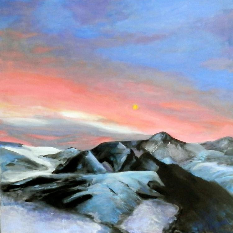 Icelandic Glacier’s: Pink and Blue Sunset