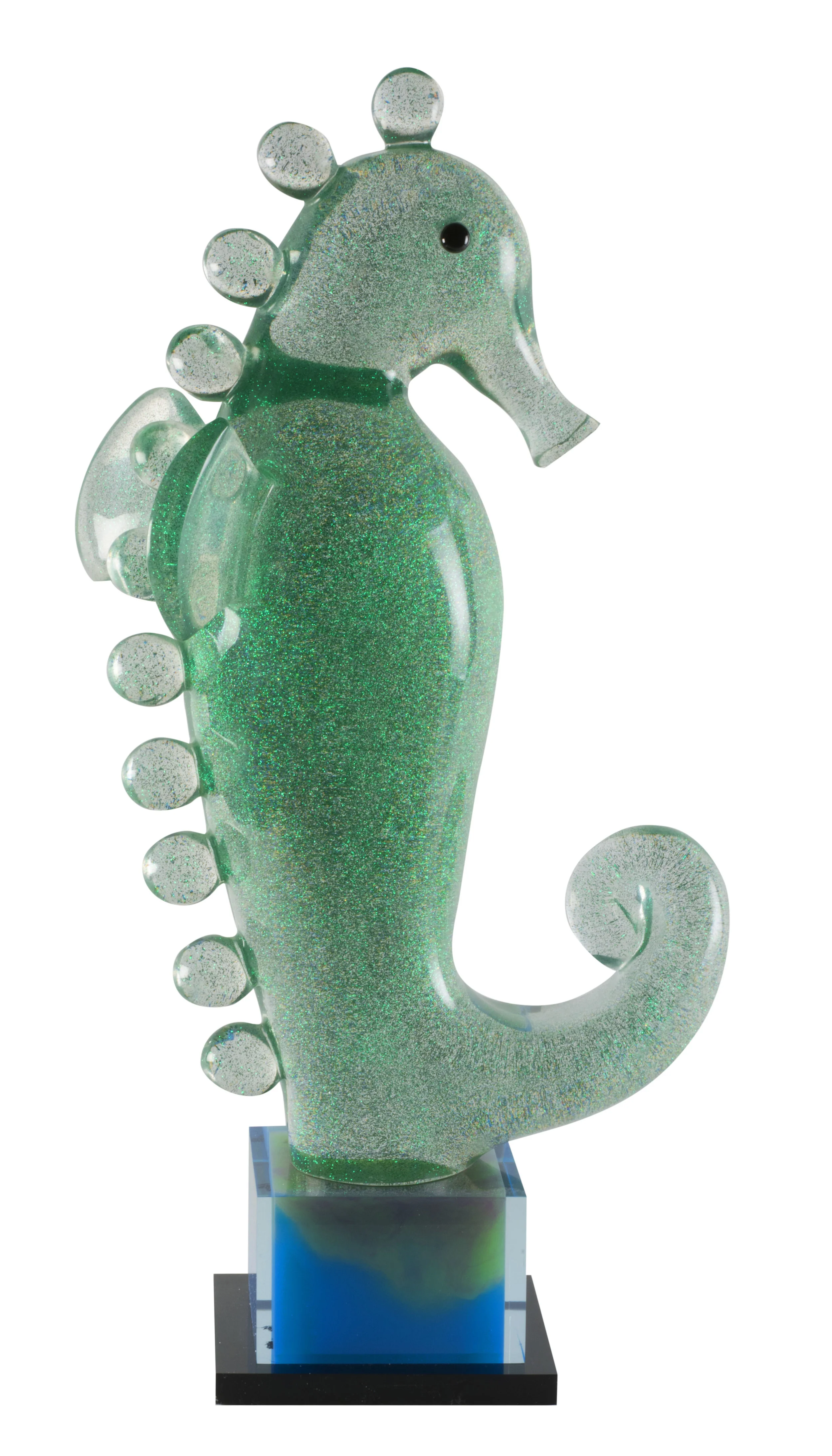 "Seahorse Green with Sparkles"