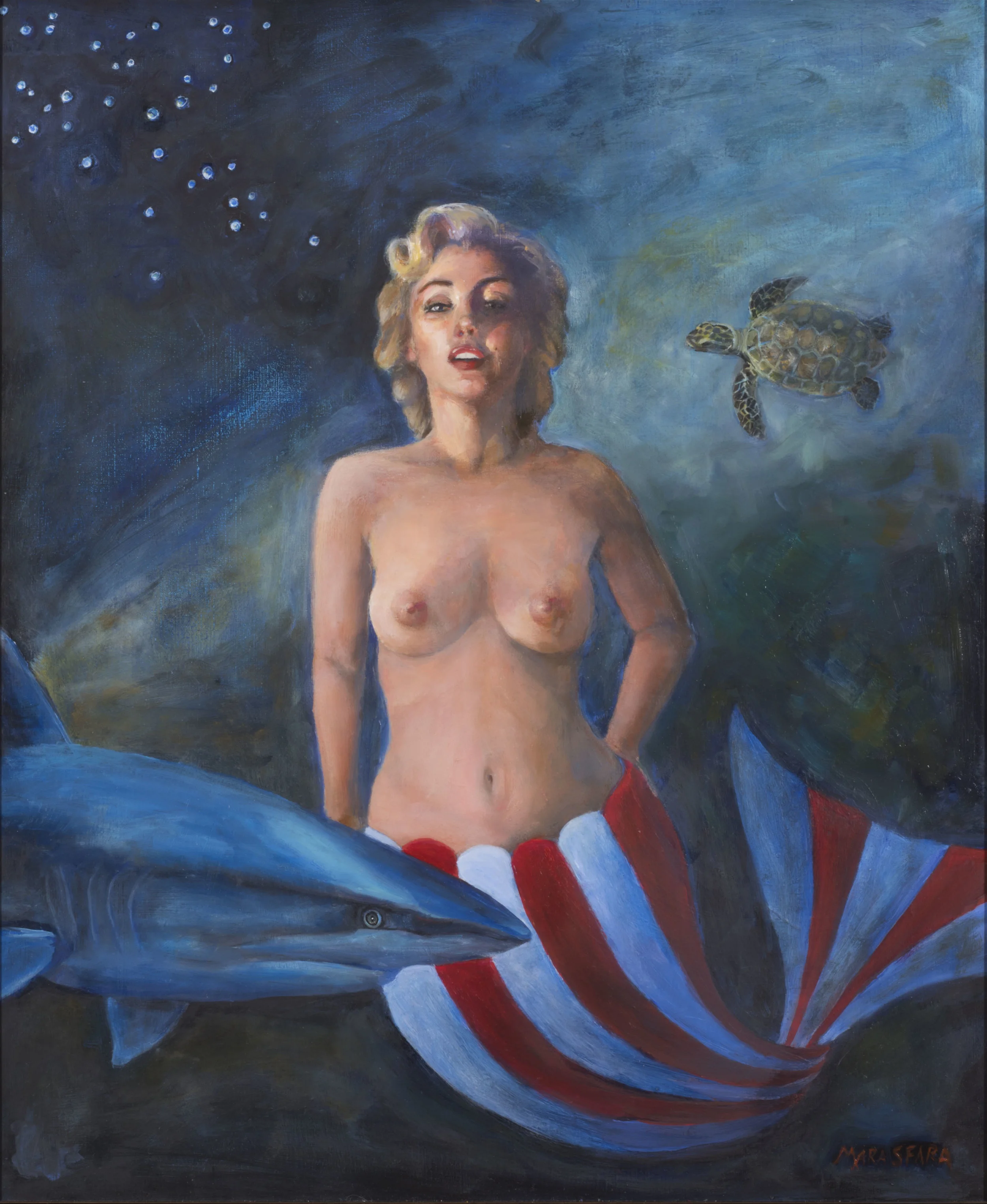 Marilyn Monroe and the Shark