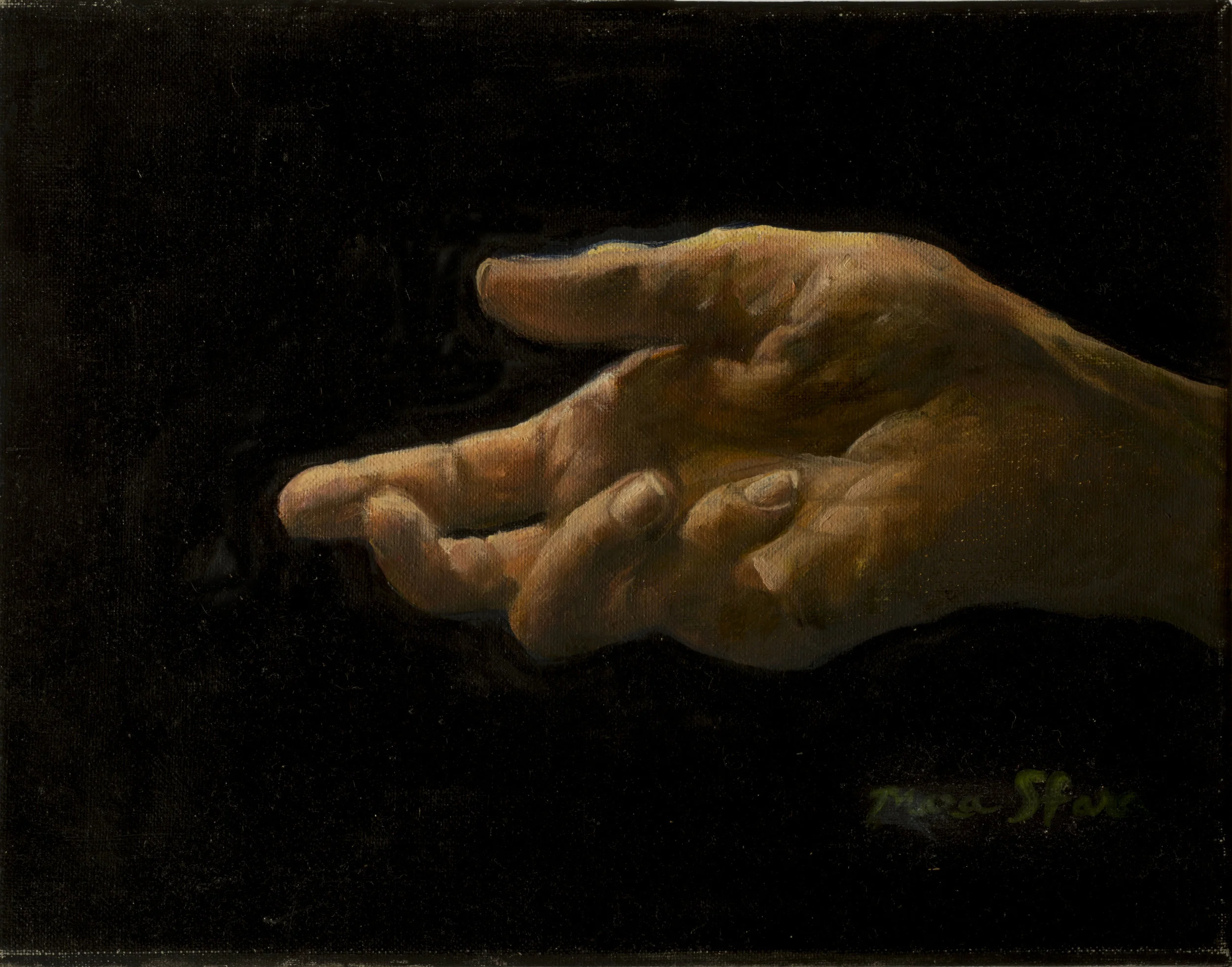 Burton Silverman's hand