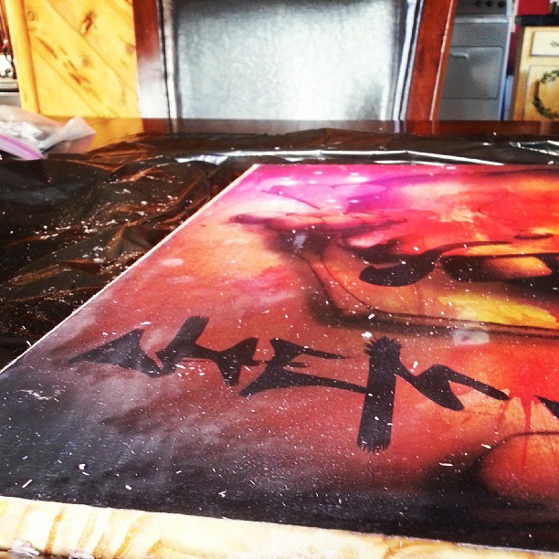 Gel transfer on wood