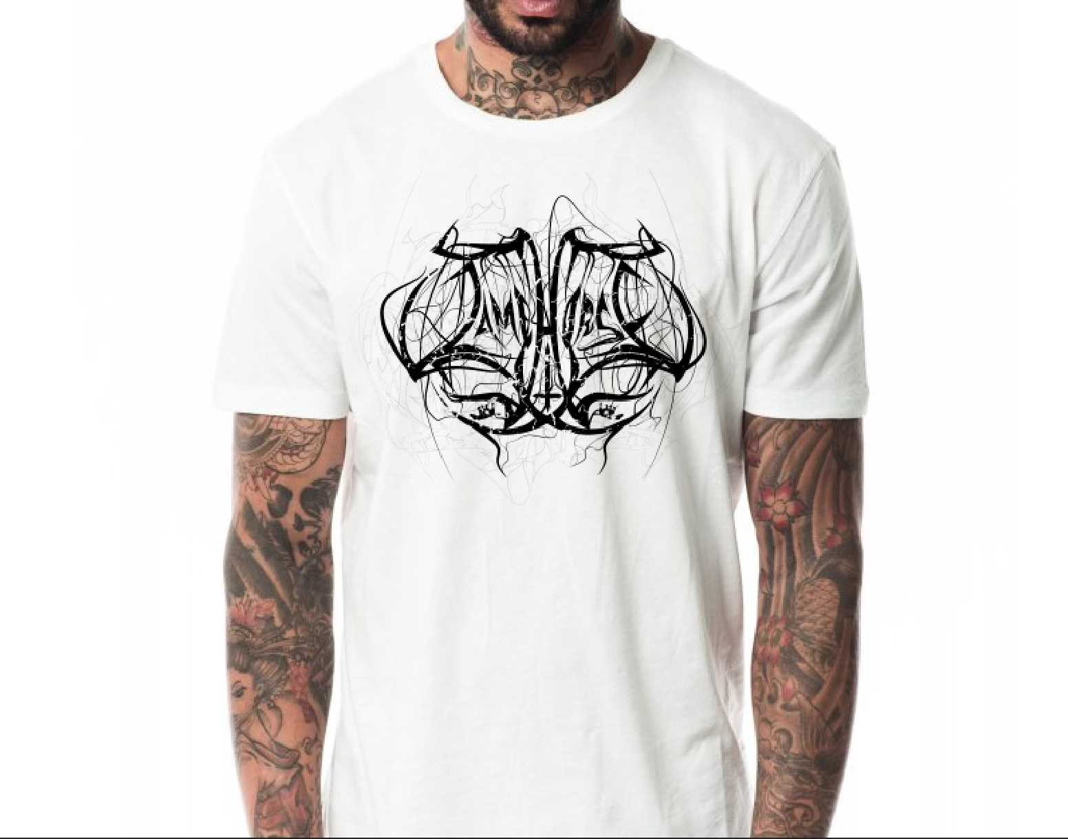 Lamehorse Blackmetal Tee White