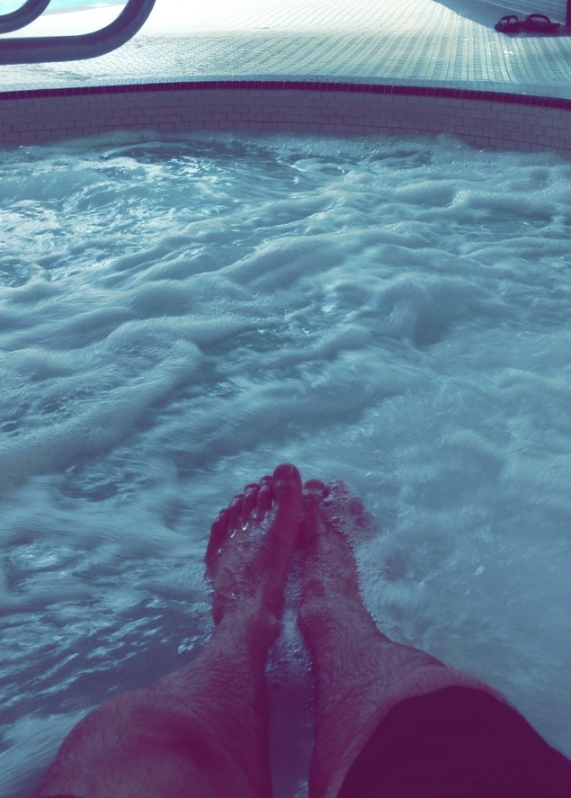 Afternoon "workday" hot tubs