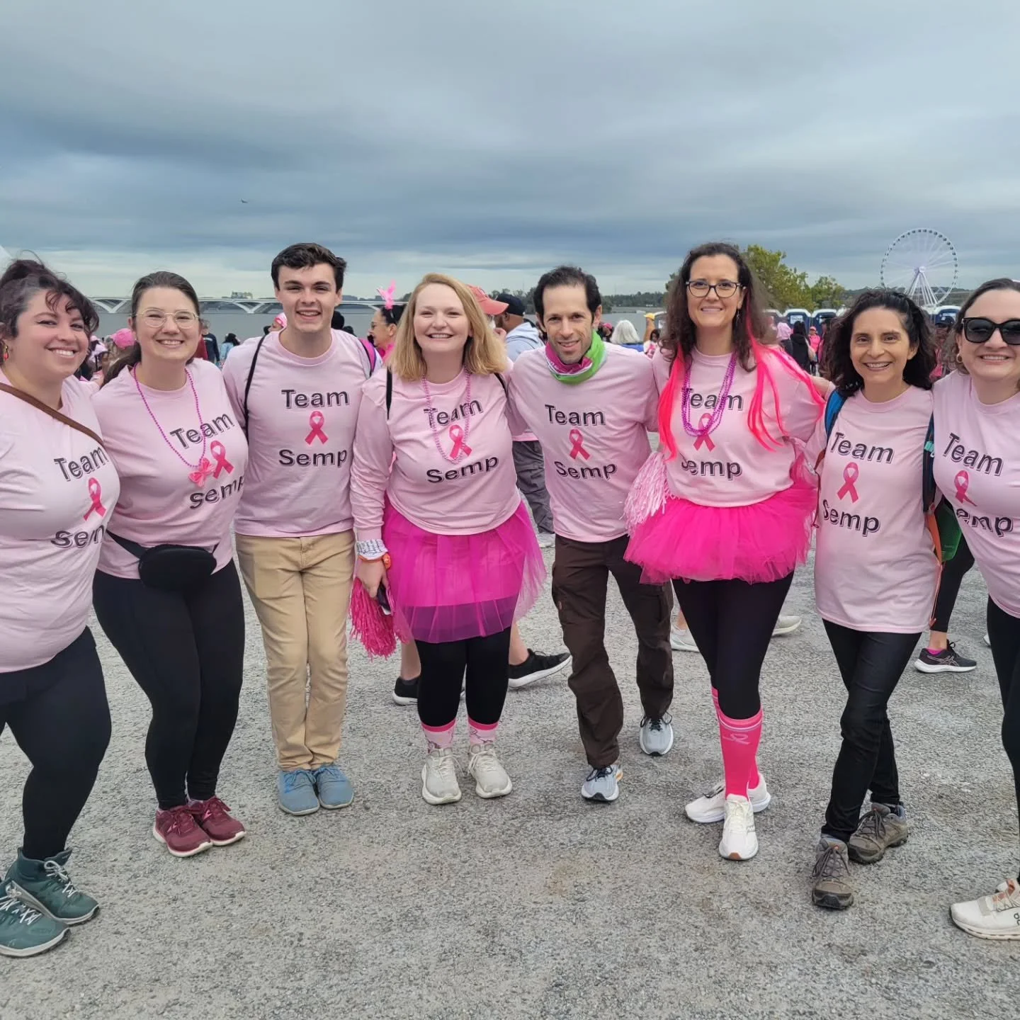 This weekend, we joined one of our own for a #SusanGKomen #MoreThanPink 3 mile walk to end #BreastCancer. It always takes a village and ours is strong. October is breast cancer awareness month. Please donate to causes to help support those on a breas