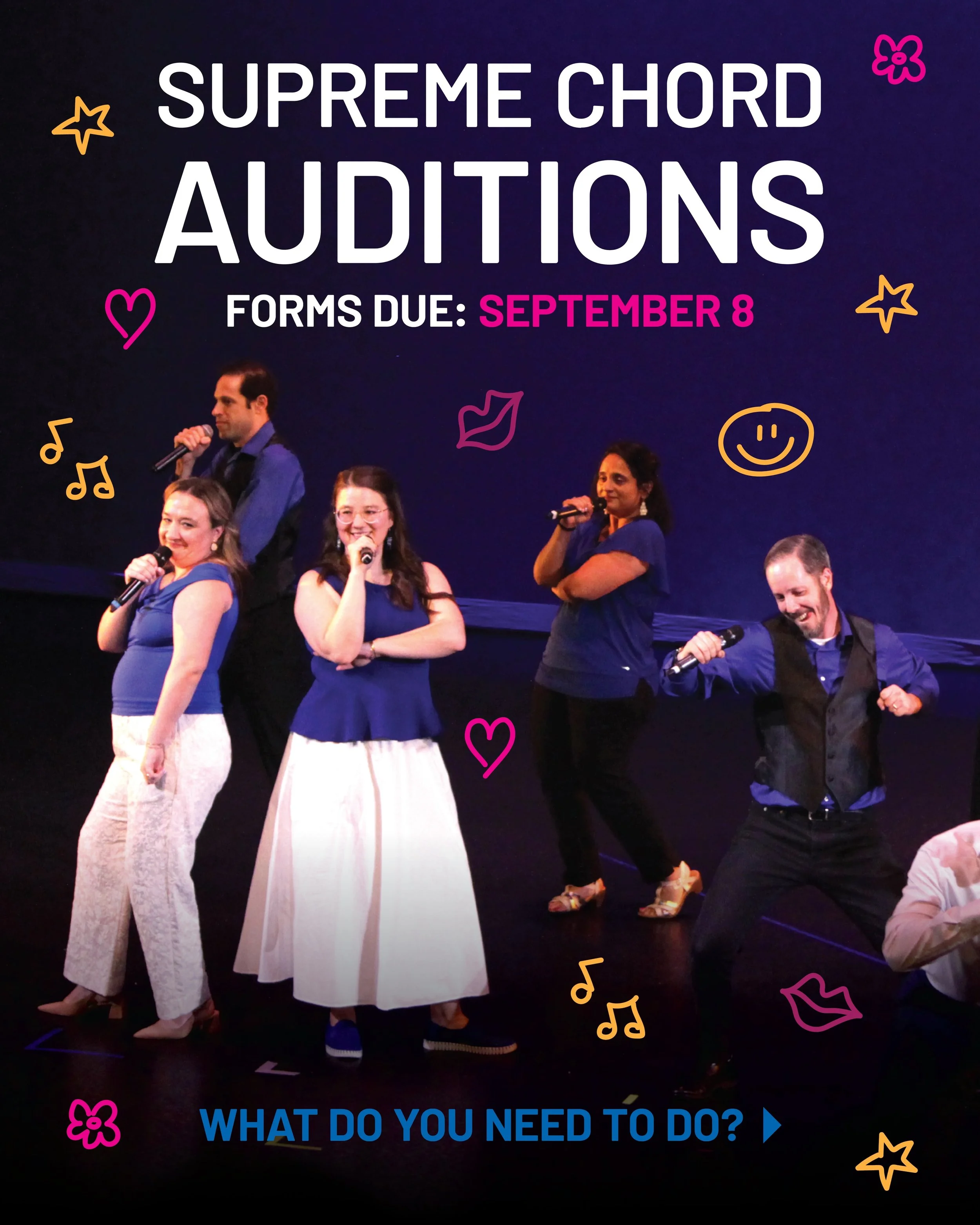 Are you interested in becoming Supreme Chord&rsquo;s newest member? Here&rsquo;s what you need to do: download and fill out the form from the link in our bio, include 2 video / audio examples of you singing, send your completed form to SupremeChordAc