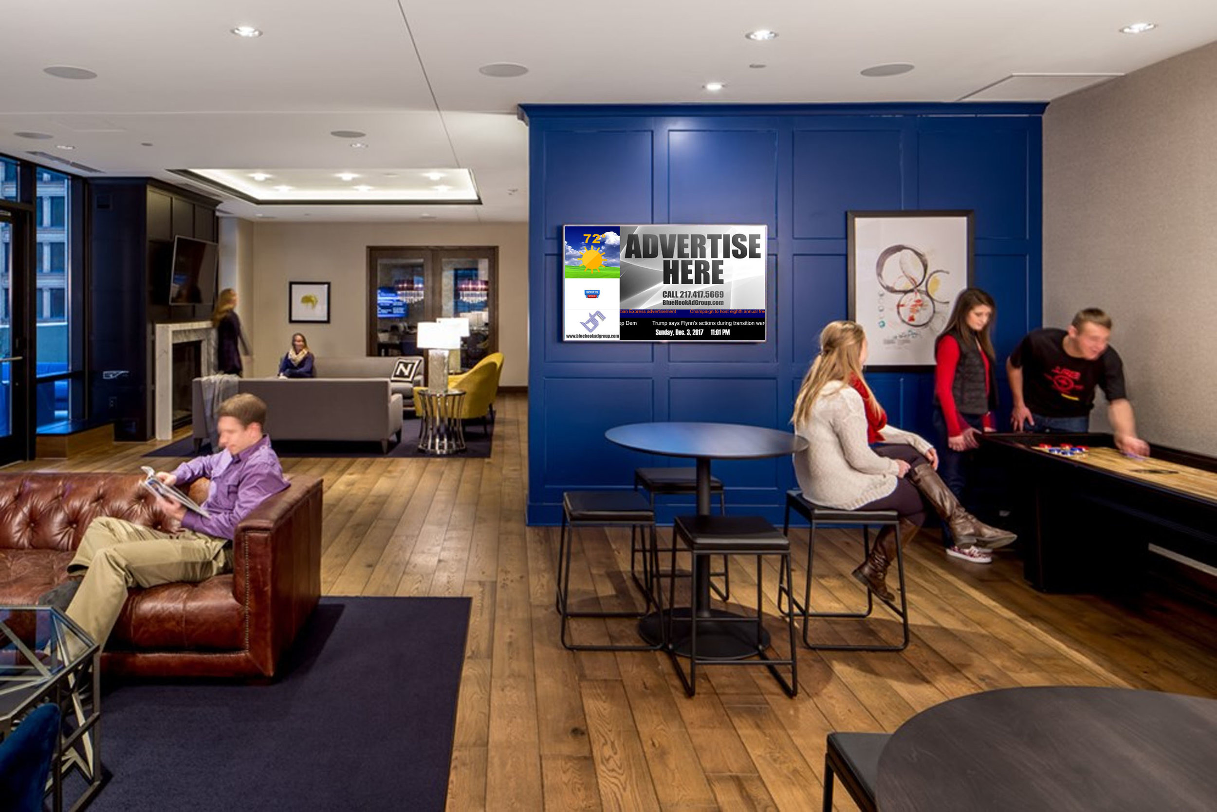 Indoor Digital Billboards Blue Hook Ad Group