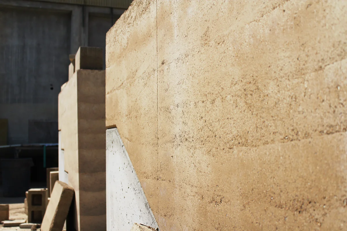 A Rammed Earth wall at the Watershed Materials "World Headquarters" sustained no structural damage during the strong magnitude 6.0 earthquake. The building is located just a few miles from the epicenter of the earthquake.