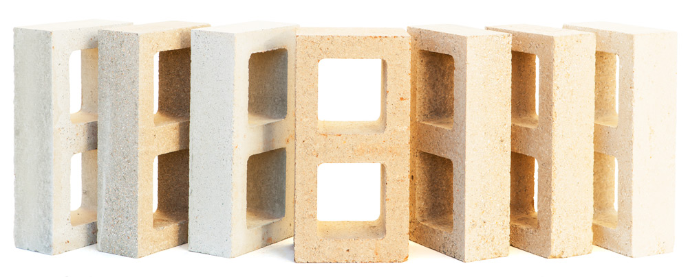 Watershed Materials produces low cement, sustainable green masonry building products. The blocks in the image above are Watershed Blocks, made with half the cement of an ordinary concrete block. The research funded by the National Science Foundation will lead to durable masonry blocks called ZeroBlock that use zero cement.