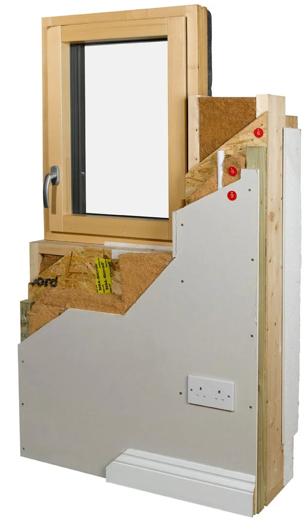 Exterior walls of homes that embrace modern construction concepts including Passive House and Net Zero often seal off exterior air from interior air with impermeable vapor barriers and high amounts of insulation. Heat exchanging ventilation systems circulate air. Image credit NBT used with permission of Creative Commons Attribution No Derivitives 2.0 license.