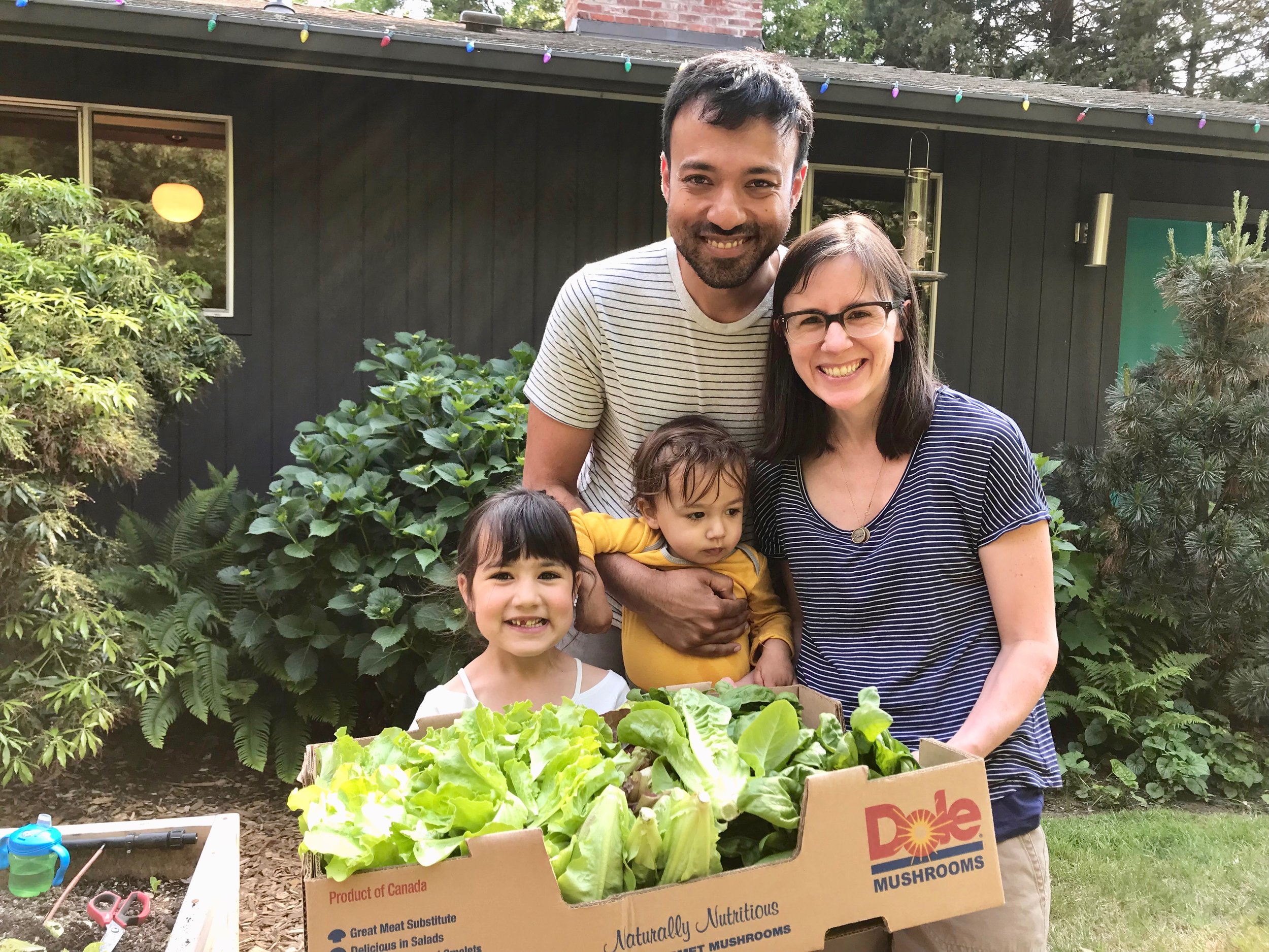 Happ Family In The Vegetable Garden