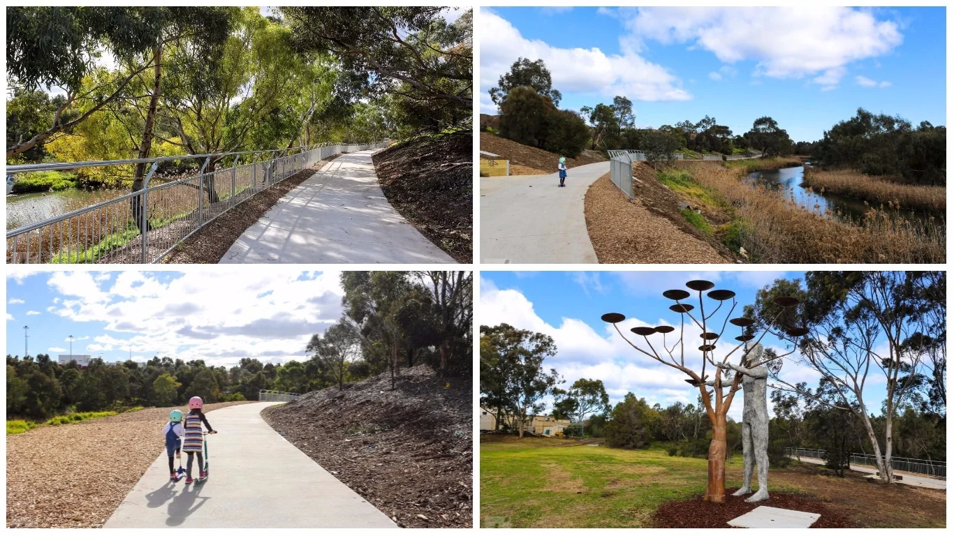kororoit creek shared trail and sculpture walk, altona north