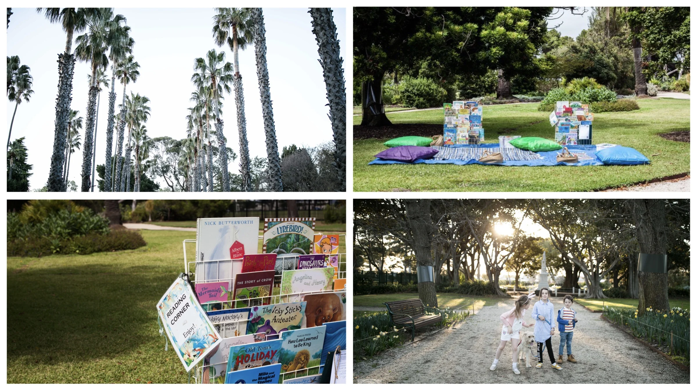 the reading corner, williamstown botanical gardens