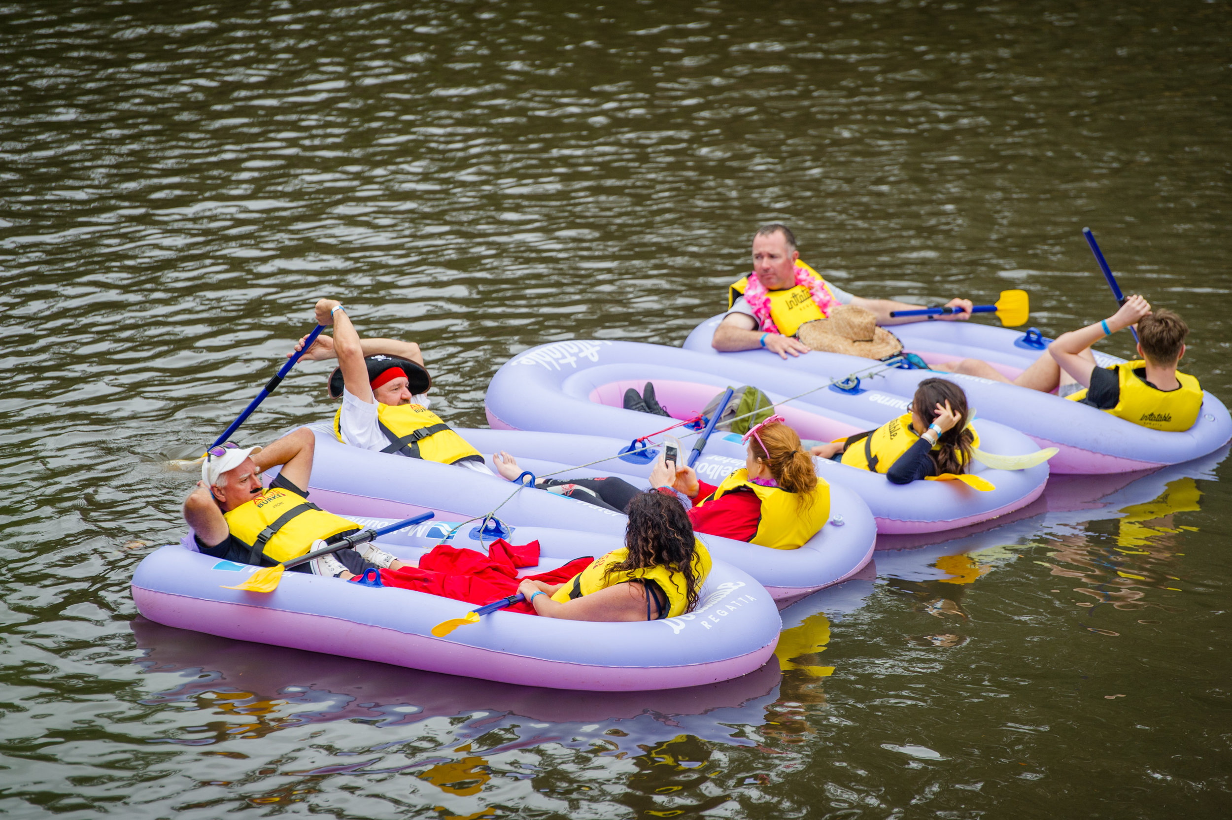 inflatable regatta on the maribyrnong river