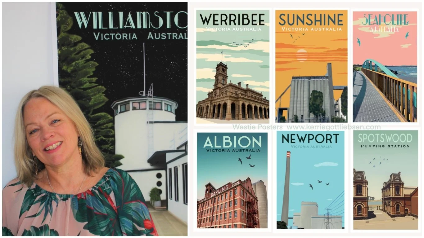 westie calendar, tea towels and posters by kerrie gottliebsen