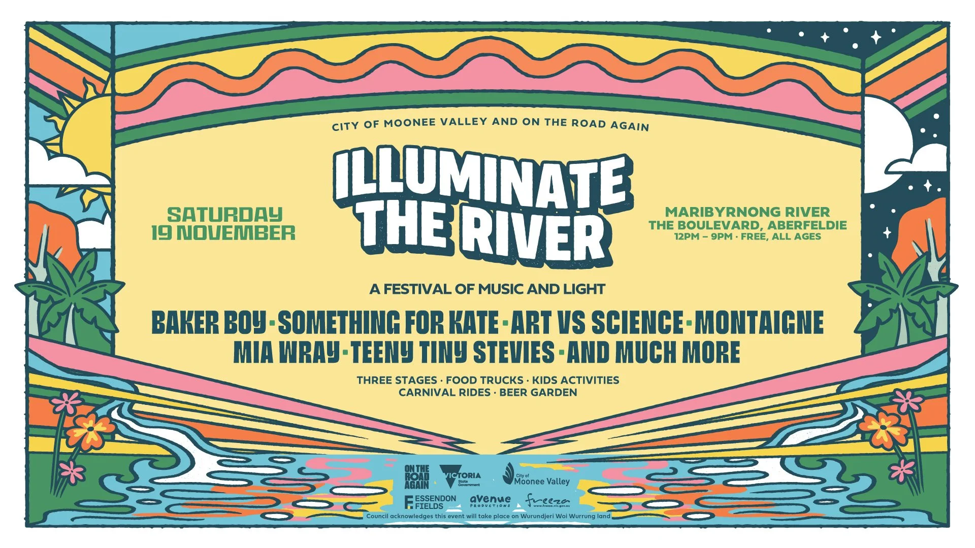 FREE ALL AGES| Illuminate the river festival, maribyrnong river at aberfeldie