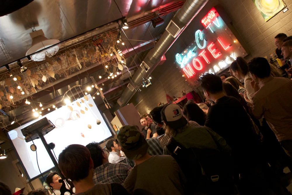 Todd on mic at the Final Round of 2013 LA TNT's hosted by Jones Coffee Roasters, Pasadena. 
