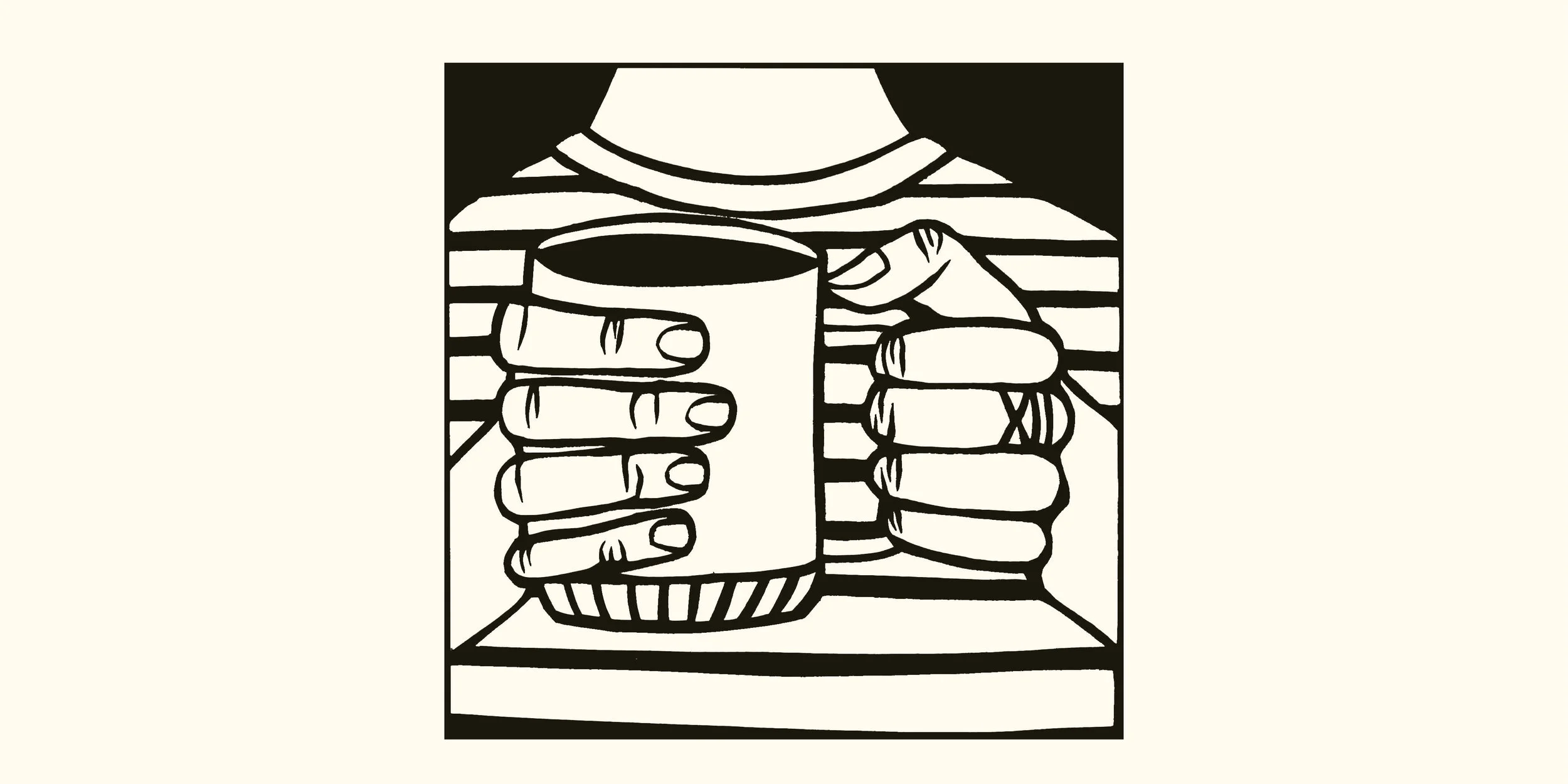 Coffee Self Portrait, papercut by Anna Brones