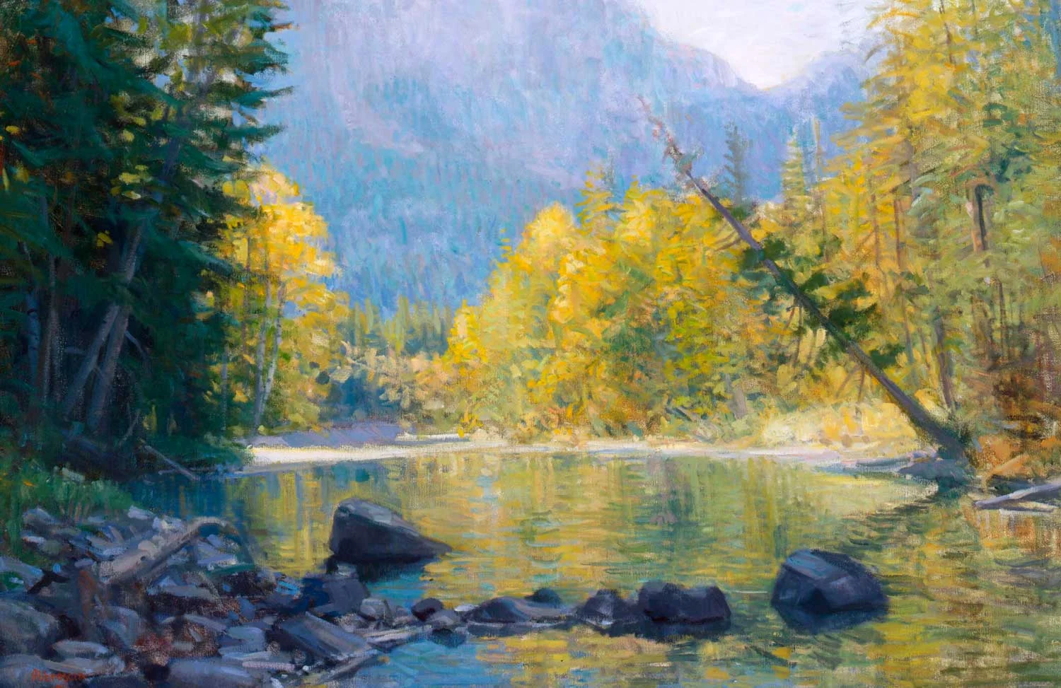 Glacier Park McDonald Creek art print by Joe Abbrescia
