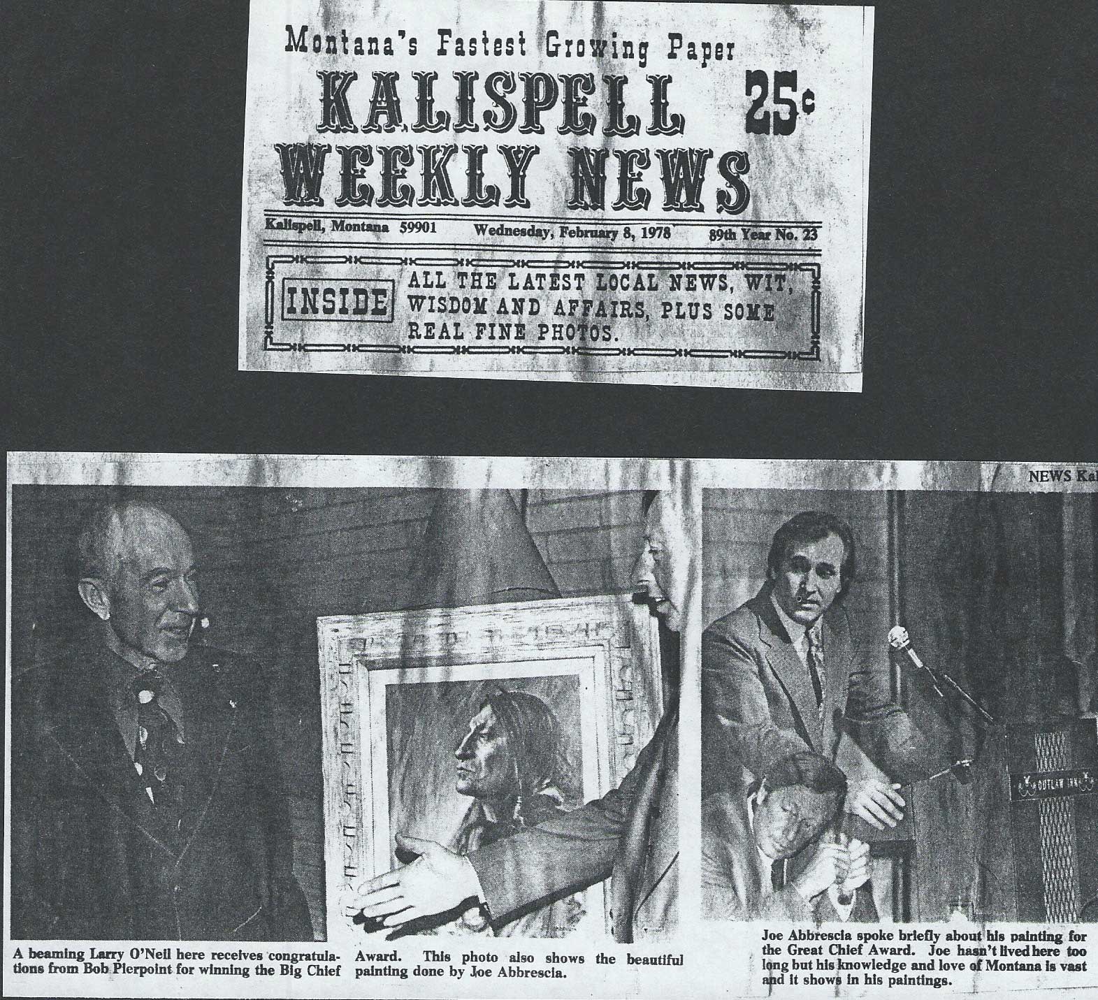 JA_1978_KalispellWeeklyNews_Big-Chief-Award