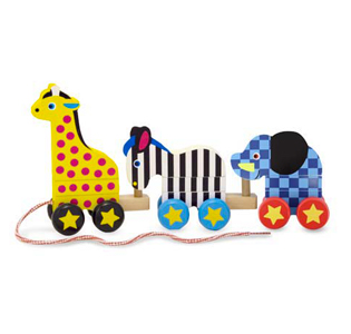 Melissa & Doug Pull-Along Zoo Animals