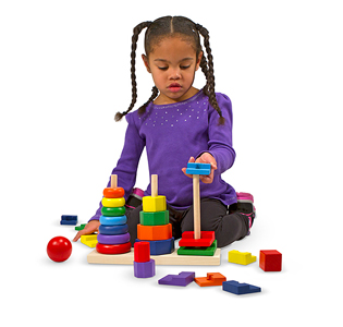 Melissa & Doug Geometric Stacker Toddler Toy