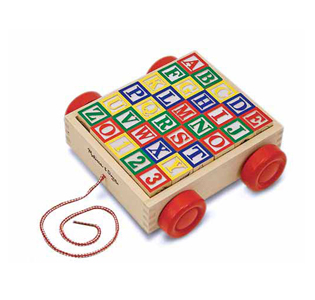 Melissa & Doug Classic ABC Block Cart
