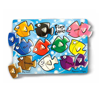 Melissa & Doug Fish Colors Mix 'n Match Peg Puzzle - 10 pieces