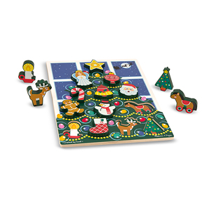 Melissa & Doug Christmas Tree Chunky Puzzle - 13 Pieces
